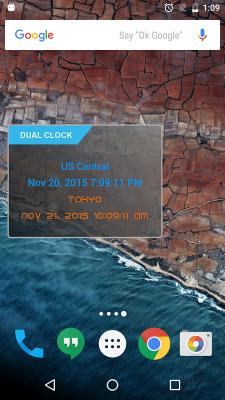 Dual Clock Widget на Alcatel